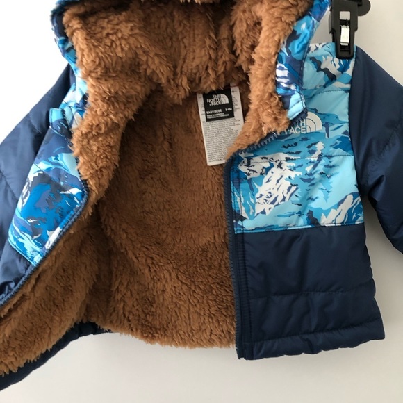 New The North Fave Blue Reversible Baby Jacket 3-6 M - Picture 8 of 12